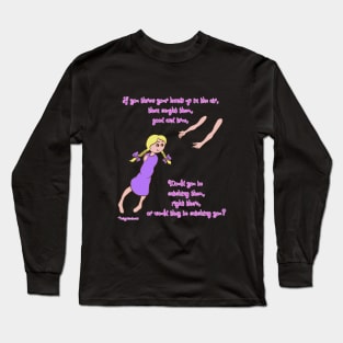 Throw your hands up - lighter complexion, lila dress Long Sleeve T-Shirt